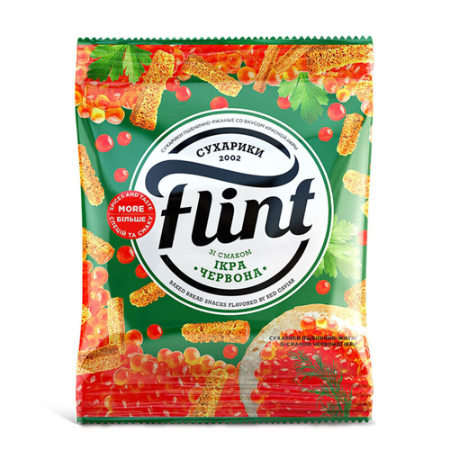 FLINT SUCHARKI PSZENICZNO ŻYTNIE CZERWONEJ IKRY 70g