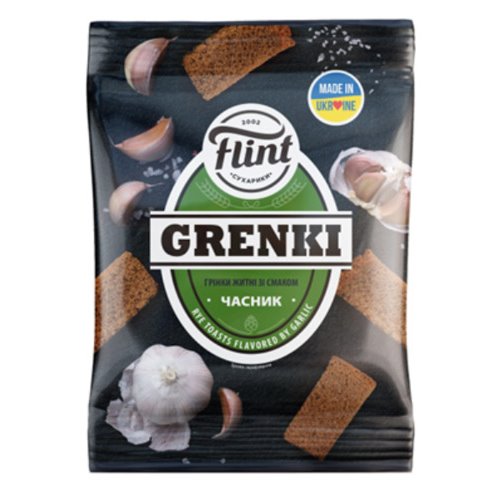 FLINT SUCHARKI ŻYTNIE O SMAKU CZOSNKU 70g