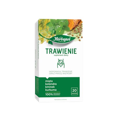 HERBAPOL HERBATA FUNKCYJNA TRAWIENIE + PRACA WĄTROBY 20x2g 40g