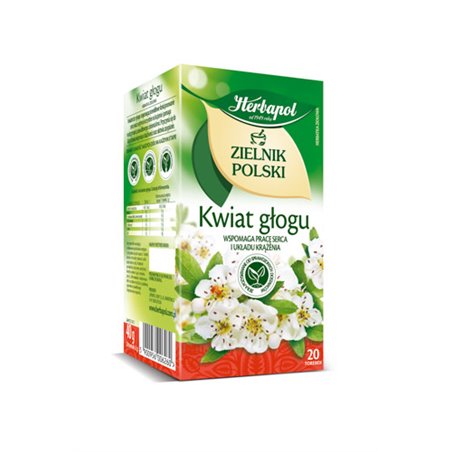 HERBAPOL HERBATA ZIELNIK POLSKI KWIAT GŁOGU 20x2g 40g