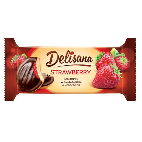 DELICPOL BISZKOPTY DELISANA Z GAL. TRUSKAWKA 135g
