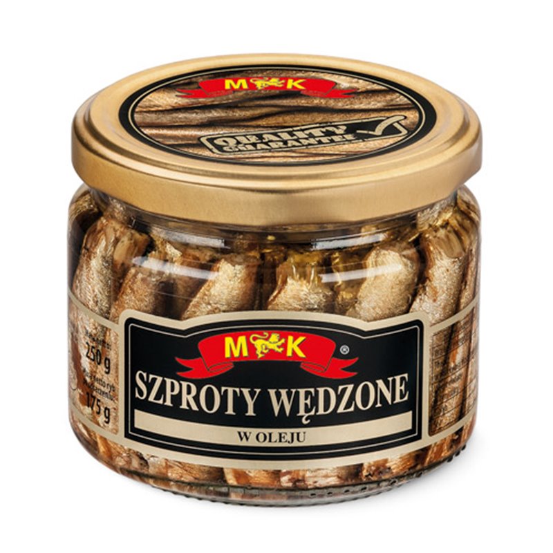 M&K RYBA SZPROT WĘDZONY W OLEJU SŁOIK 250g