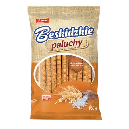AKSAM PALUCHY BESKIDZKIE WIELOZBOŻOWE Z SOLĄ MORSKĄ 100g