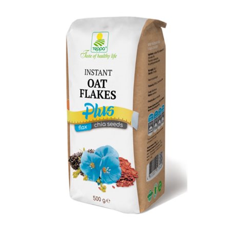 TERRA PŁATKI OWSIANE + NASIONA CHIA I LNU 500g