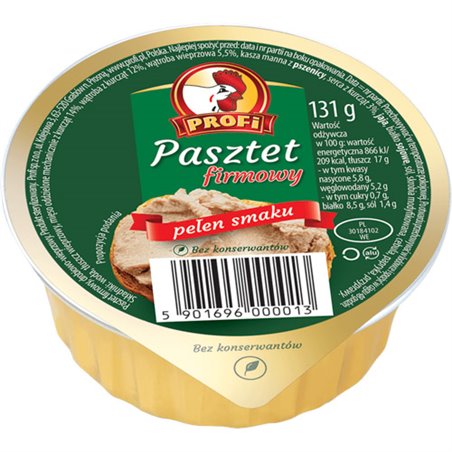 PROFI PASZTET Z DROBIEM FIRMOWY 131g