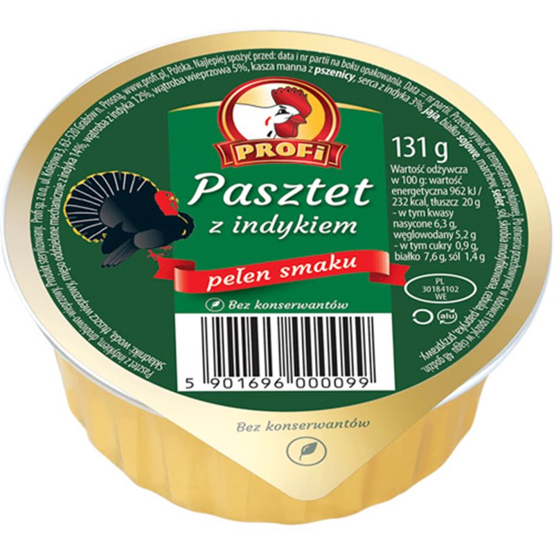 PROFI PASZTET Z DROBIEM I INDYKIEM 131g