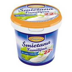 WŁOSZCZOWA ŚMIETANA 22% WIADERKO 1KG
