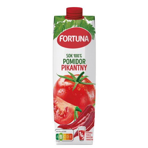 FORTUNA SOK POMIDOROWY PIKANTNY 100% 1L