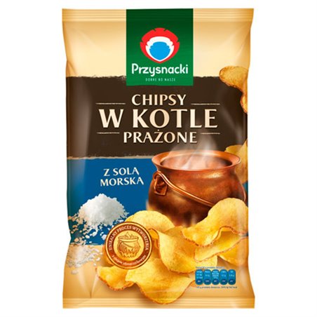 PRZYSNACKI CHIPSY Z SOLĄ MORSKĄ 125g