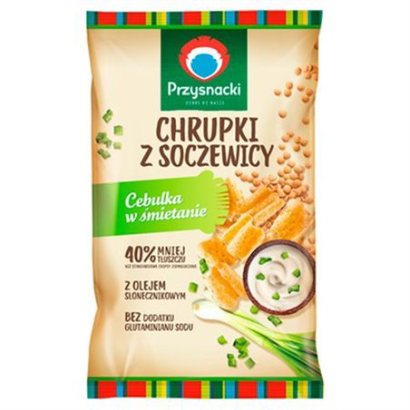 PRZYSNACKI CHRUPKI Z SOCZEWICY CEBULKA W ŚMIETANIE 80g