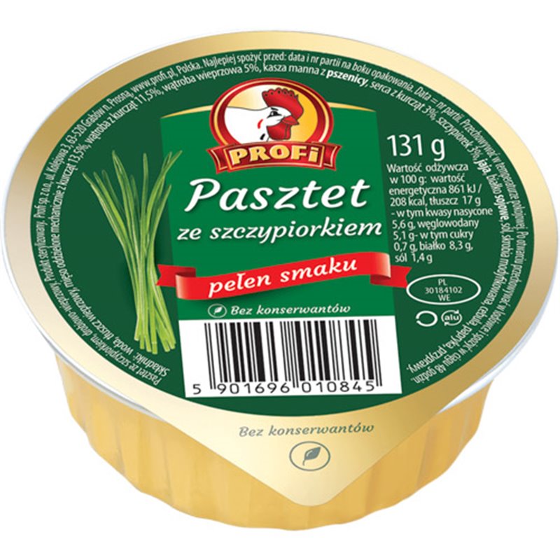 PROFI PASZTET Z DROBIEM I SZCZYPIOREK 131g