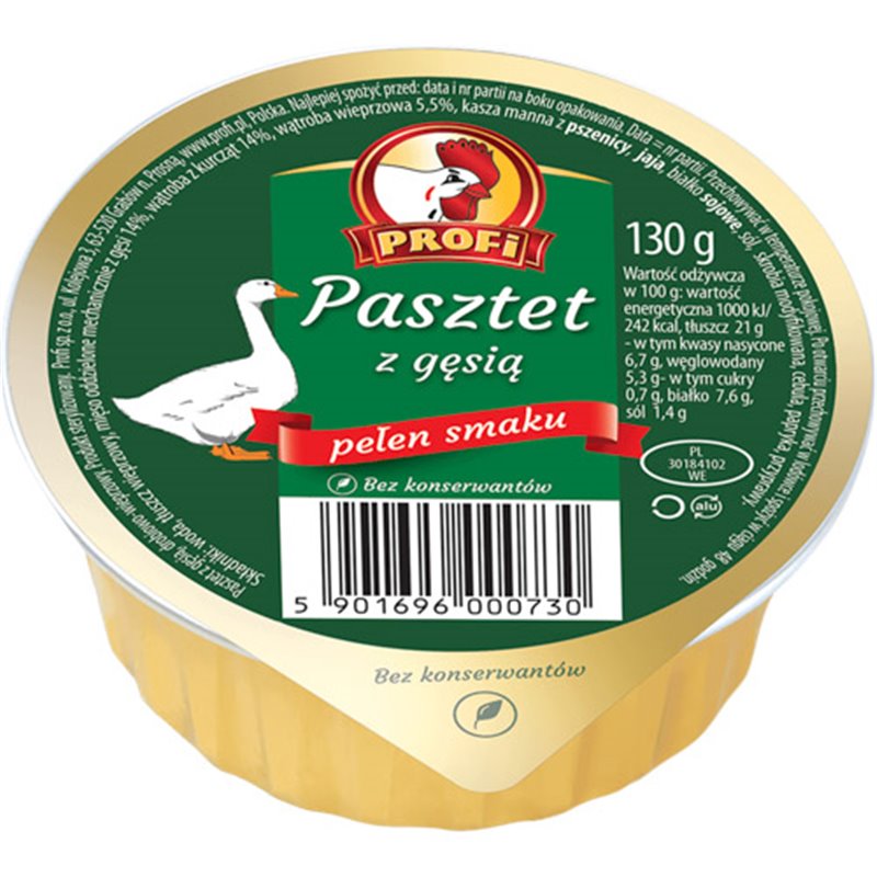 PROFI PASZTET Z DROBIEM I GĘSIĄ 130g
