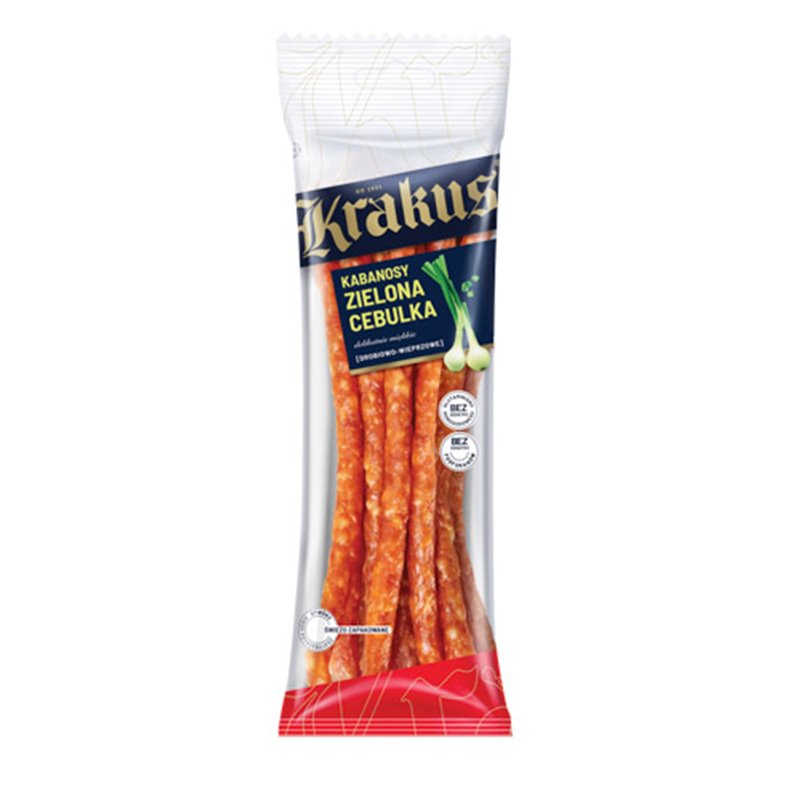 KRAKUS KABANOS DROBIOWO WIEPRZOWY ZIELONA CEBULA 95g
