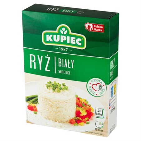 KUPIEC RYŻ DŁUGOZIARNISTY 4x100g 400g