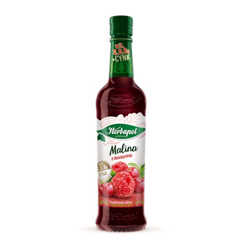 HERBAPOL SYROP MALINA Z ŻURAWINA 420ML