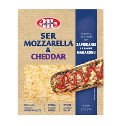 MLEKOVITA SER WIÓRKI MOZZARELLA & CHEDDAR 200g