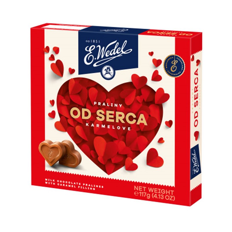 WEDEL CZEKOLADKI OD SERCA KARMELOVE 117g