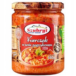 SZUBRYT DANIE KURCZAK W SOSIE PAPRYKOWYM 480g