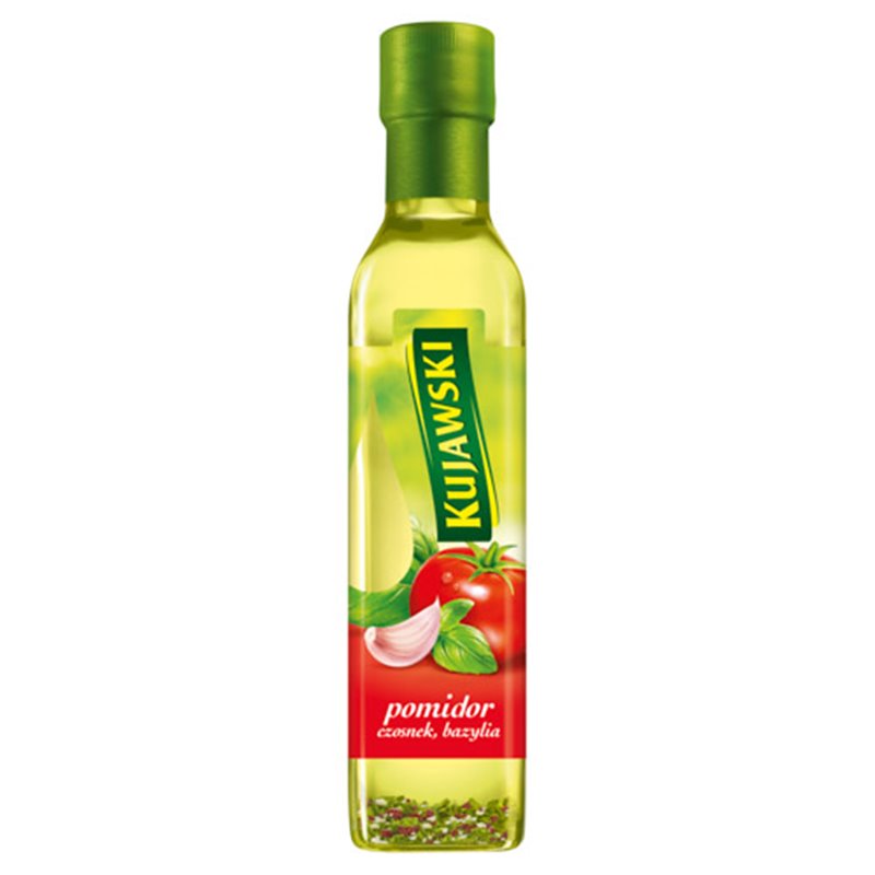 KRUSZWICA OLEJ KUJAWSKI Z POMIDOREM, BAZYLIĄ I CZOSNKIEM 250ml