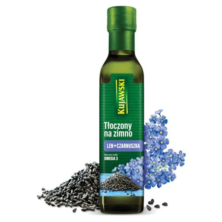 KRUSZWICA OLEJ KUJAWSKI LNIANY Z CZARNUSZKĄ 250ml