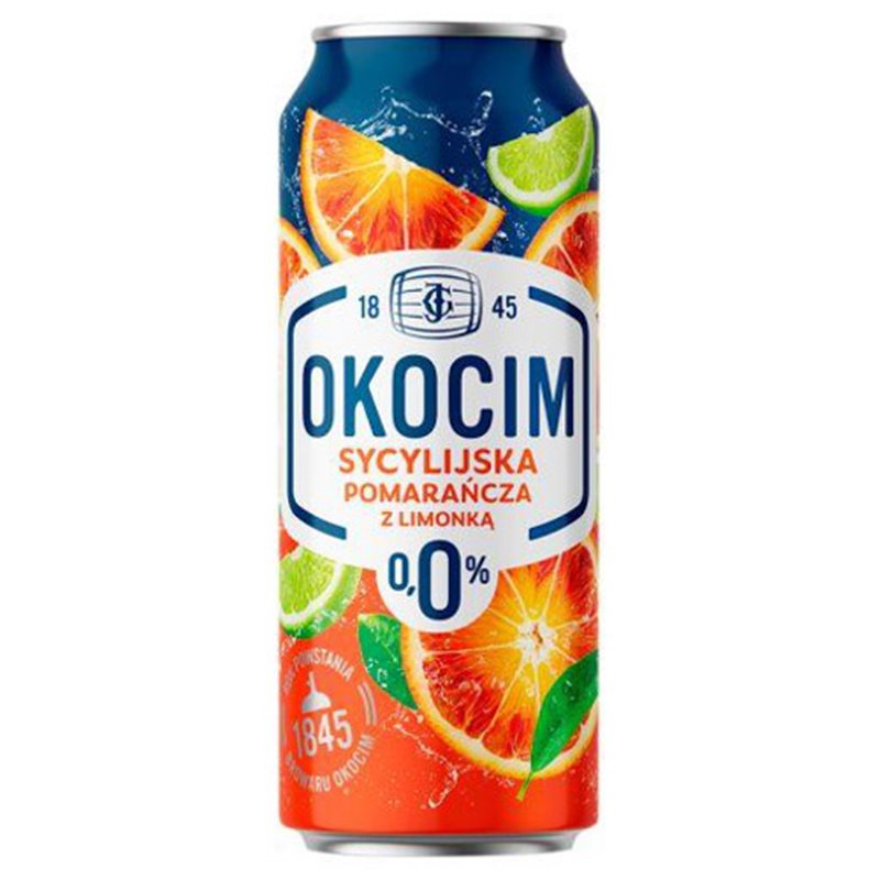 OKOCIM PIWO 0% POMARAŃCZA Z LIMONKĄ 500ML