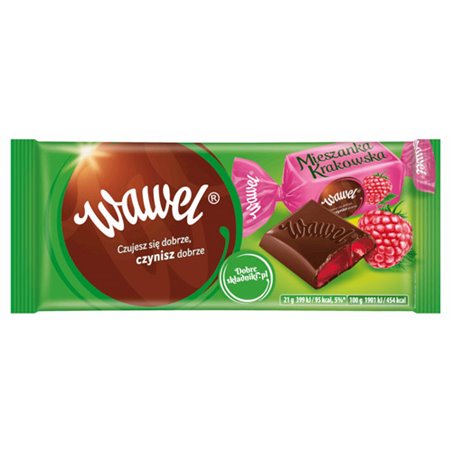 WAWEL CZEKOLADA MIESZANKA KRAKOWSKA MALINOWA 105g