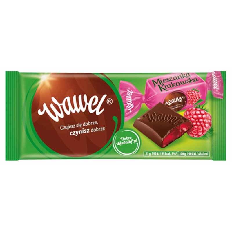 WAWEL CZEKOLADA MIESZANKA KRAKOWSKA MALINOWA 105g