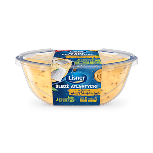 LISNER FILETY ŚLEDZIOWE W SOSIE MUSZTARDOWYM 280g