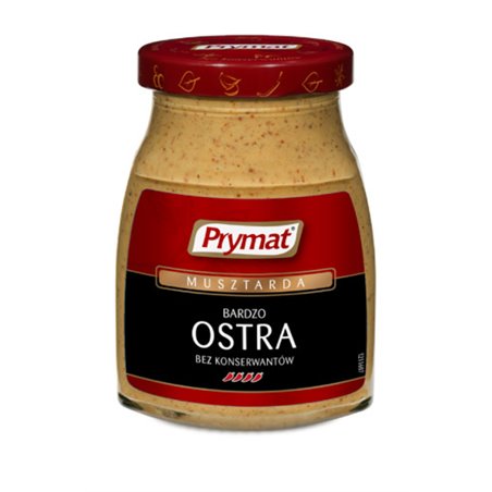 PRYMAT MUSZTARDA BARDZO OSTRA 180g
