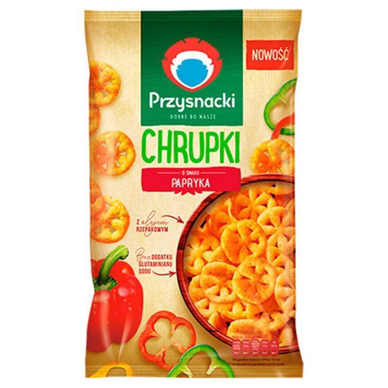 PRZYSNACKI CHIPSY Z PAPRYKĄ 120g