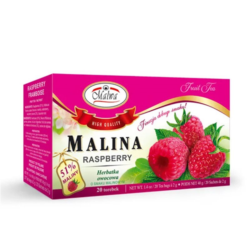 MALWA HERBATA OWOCOWA MALINA 20x2g 40g