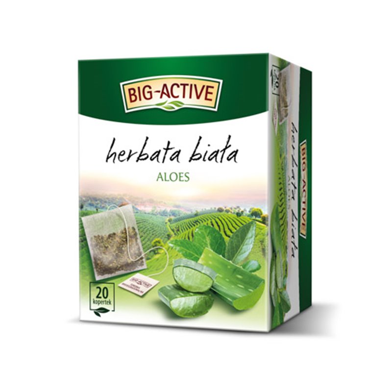 HERBAPOL HERBATA BIG-ACTIVE BIAŁA Z ALOESEM 20x1,5g 30g