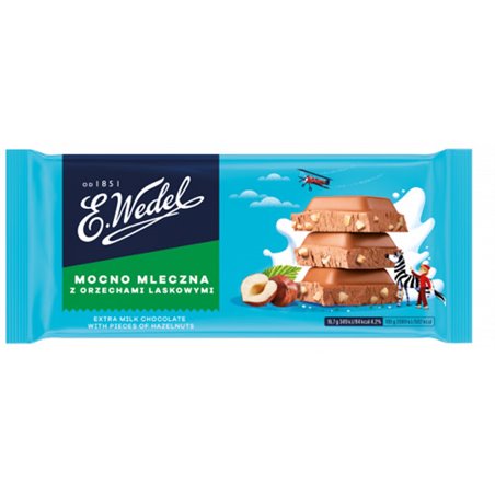 WEDEL CZEKOLADA MLECZNA Z ORZECHAMI LASKOWYMI 80g