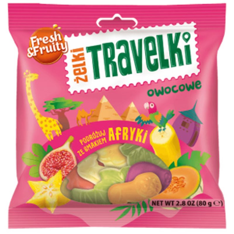 WAWEL ŻELKI TRAVELKI SMAK AFRYKI 80g