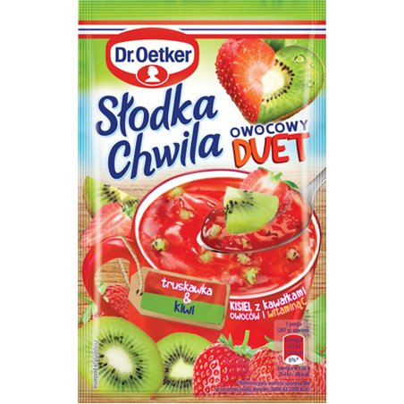 DR.OETKER KISIEL DUET SŁODKA CHWILA TRUSKAWKA KIWI 32G