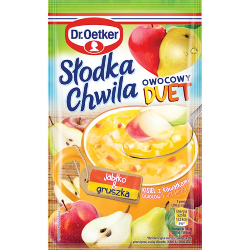 DR.OETKER KISIEL DUET SŁODKA CHWILA JABŁKO GRUSZKA 31,5G