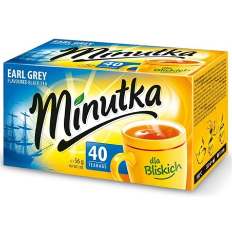 MOKATE HERBATA MINUTKA CZARNA EARL GREY 40x1,4g 56g
