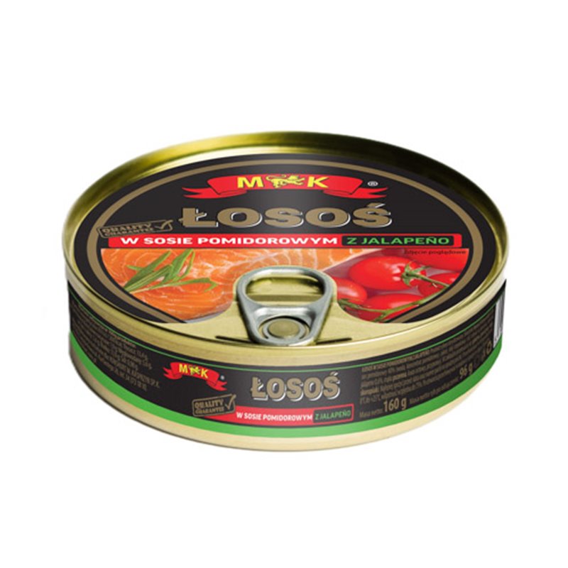 M&K RYBA ŁOSOŚ W SOSIE POMIDOROWYM Z JALAPENO 160g