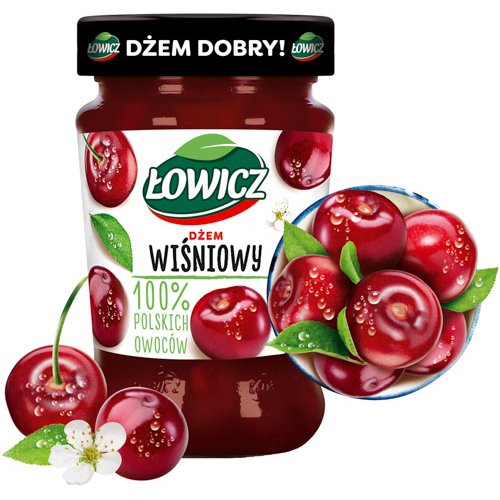 ŁOWICZ DŻEM WIŚNIOWY 280g