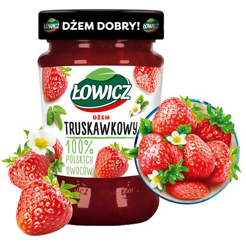 ŁOWICZ DŻEM TRUSKAWKOWY 280g