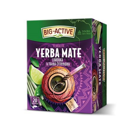 HERBAPOL HERBATA YERBA MATE LIMONKA Z TRAWĄ CYTRYNOWĄ 20x2,7g 54g