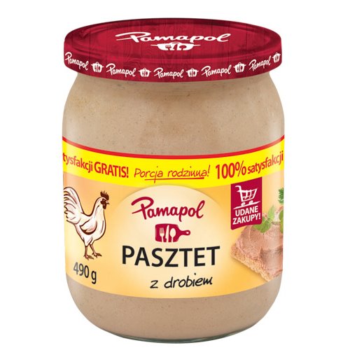 PAMAPOL PASZTET Z DROBIEM 490g