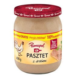 PAMAPOL PASZTET Z DROBIEM 490g