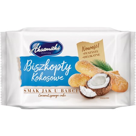 EUROSNACK BISZKOPTY AKSAMITKI KOKOSOWE 80g