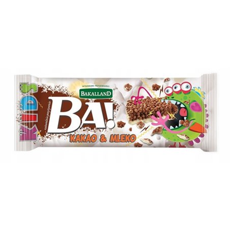 BAKALLAND BATON BA! KIDS! KAKAO & MLEKO 25g