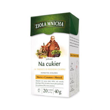 HERBAPOL HERBATA BIG-ACTIVE ZIOŁA MNICHA NA CUKIER 20x2g 40g