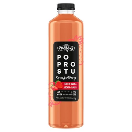 TYMBARK KOMPOT POPROSTU JABŁKO TRUSKAWKA 1,25L
