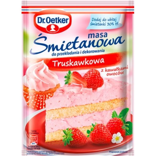 DR.OETKER MASA ŚMIETANKOWA TRUSKAWKOWA Z OWOCAMI 86g