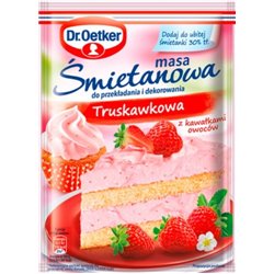 DR.OETKER MASA ŚMIETANKOWA TRUSKAWKOWA Z OWOCAMI 86g