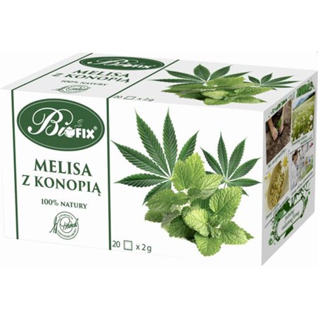 BIFIX HERBATA ZIOŁOWA MELISA Z KONOPIĄ 20x2g 40g